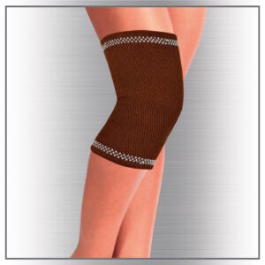 Вълнена акрилна затопляща наколенка - цвят камилска вълна